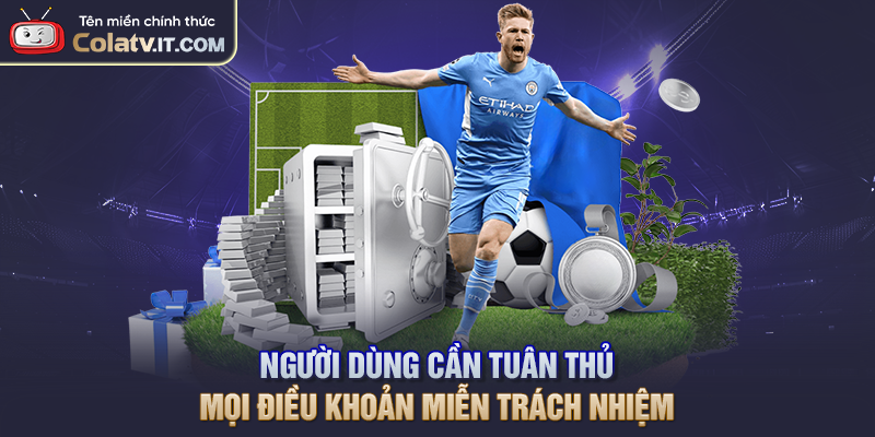 Người dùng cần tuân thủ mọi điều khoản miễn trách nhiệm